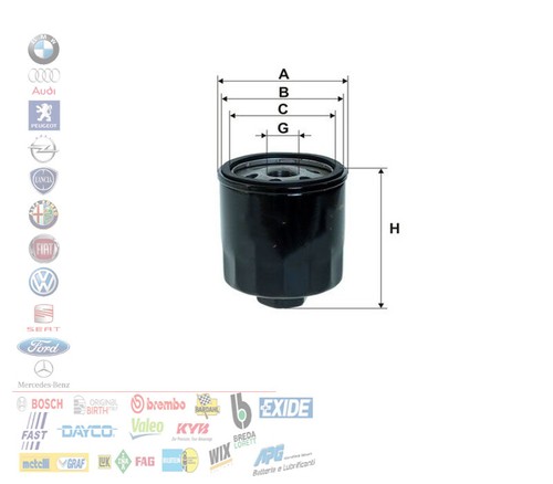 Filtro olio audi seat - a2, ibiza