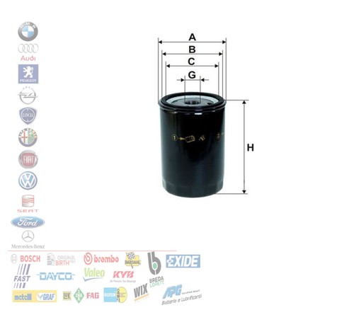 Filtro olio audi - filtro,